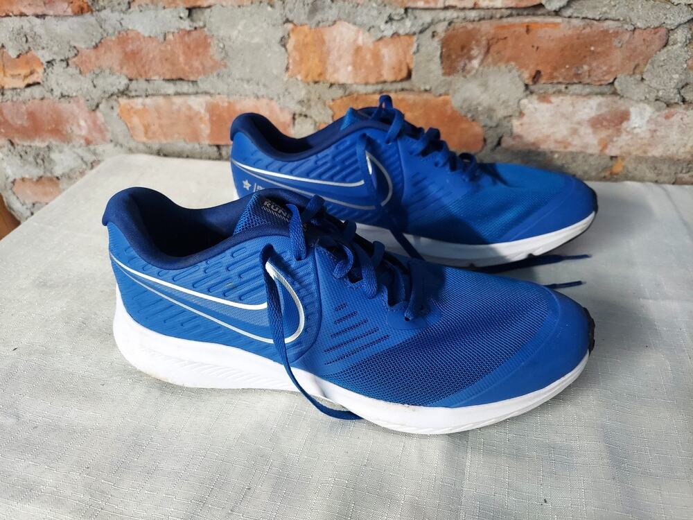 Nike Youth Running Shoes Sneakers Star Runner 3 7Y Blue Athletic Mesh
